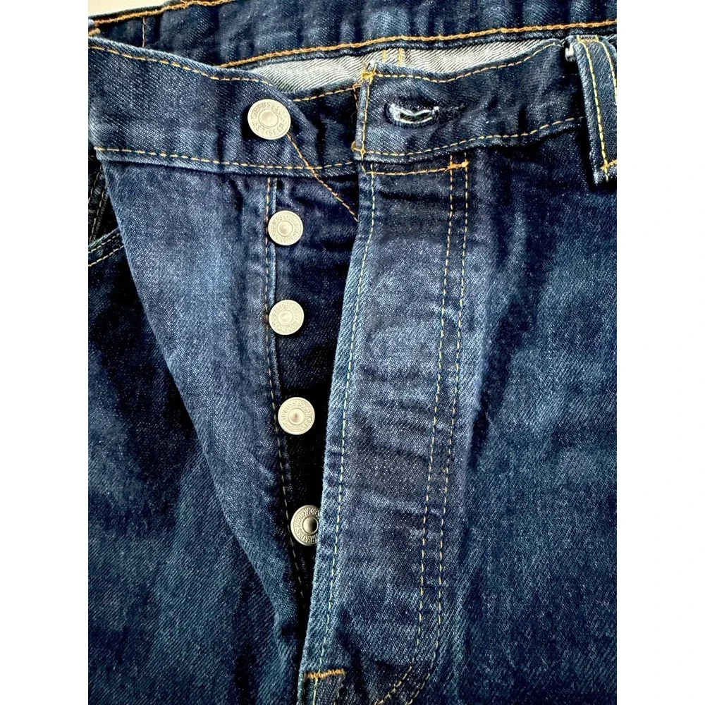 Levi's 501 Men's Denim Jeans 38X34 Button Fly Straight Leg Red Tab